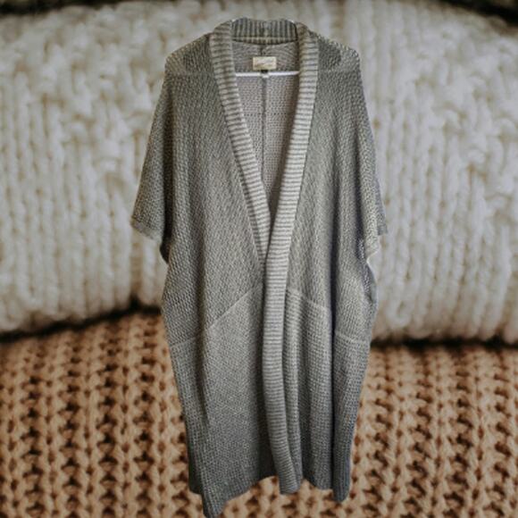 Universal Threads OS beige knit long cotton blend stretch woman's casual sweater - Picture 1 of 1